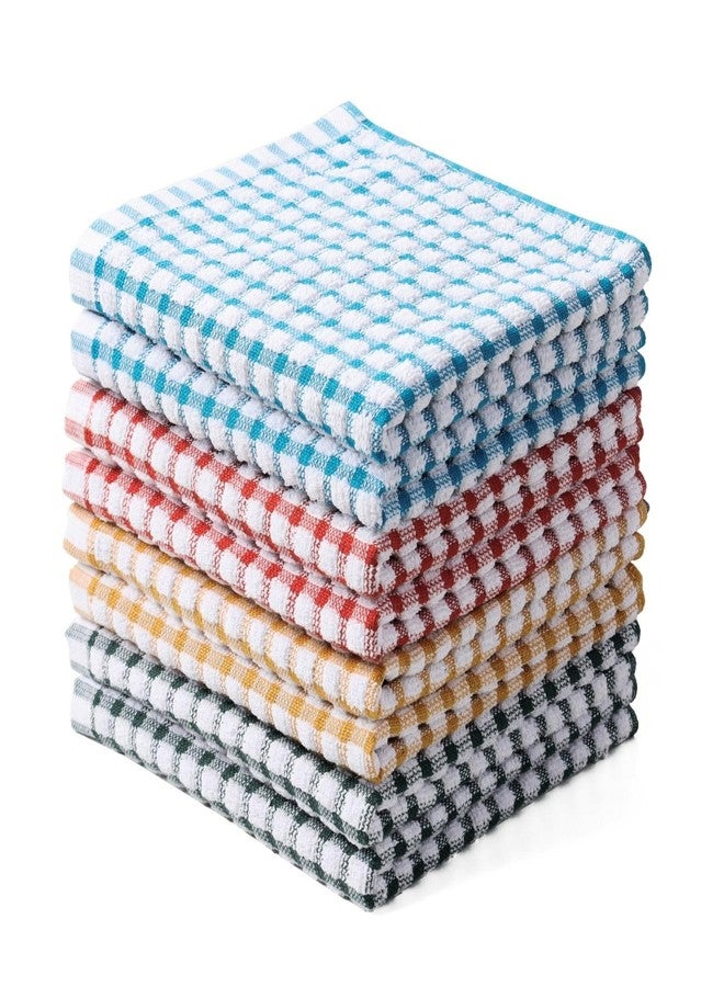 Oeleky 100% Cotton Kitchen Dish Cloths for Washing Dishes, 12x12 Inches Dish Rags, Absorbent Kitchen Cloths Pack of 8, Quick Drying Cleaning Cloths - Image 1